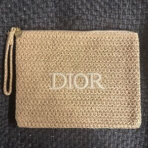 Dior Gift With Purchase Raffia Pouch
